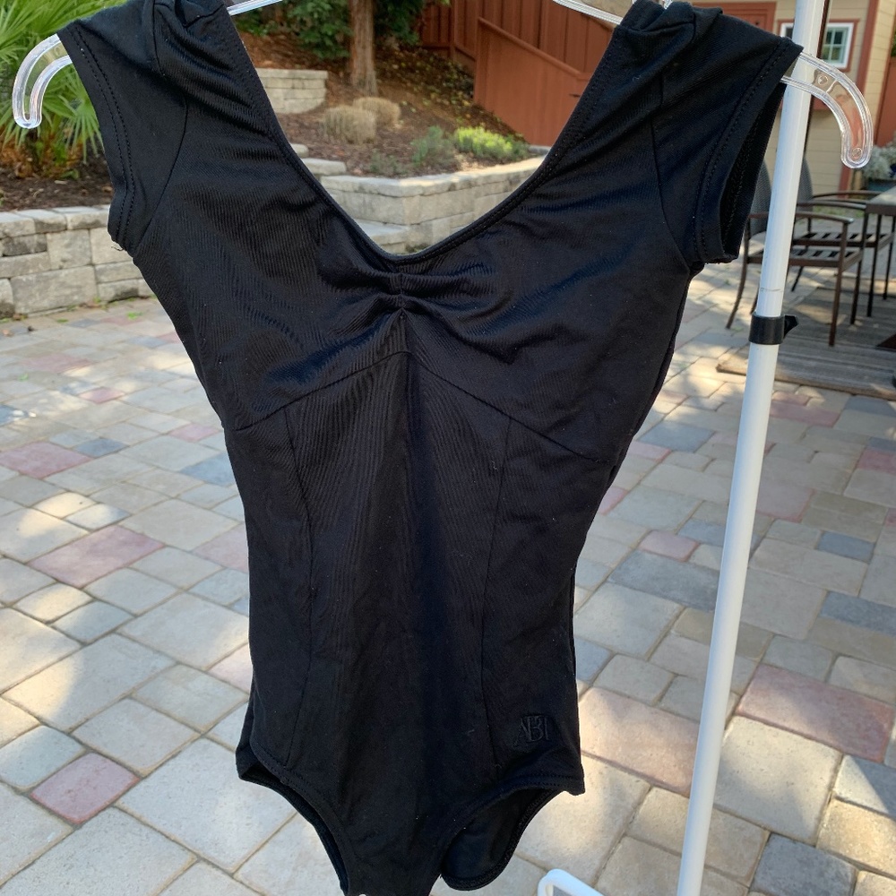 Black Cap Sleeve Leotard, Small Dance/Gymnastics